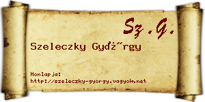 Szeleczky György névjegykártya